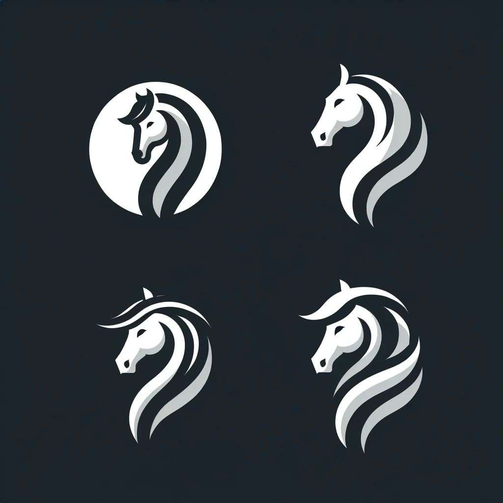 a horse, iconic logo symbol